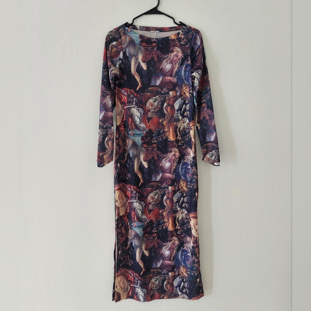 Botticelli Print Maxi Dress